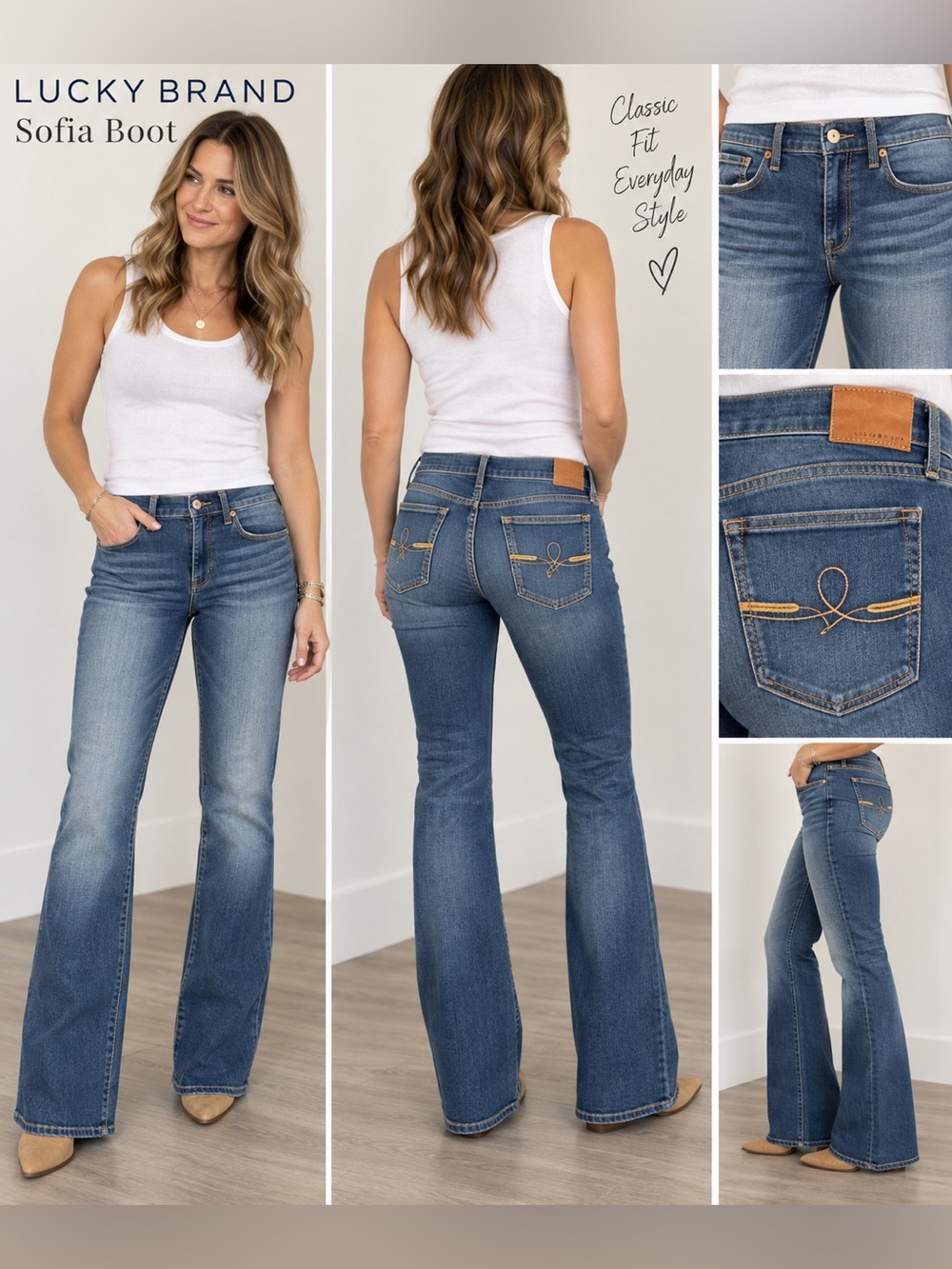 Lucky Brand Sofia Bootcut Jeans - Classic Fit 10/30R